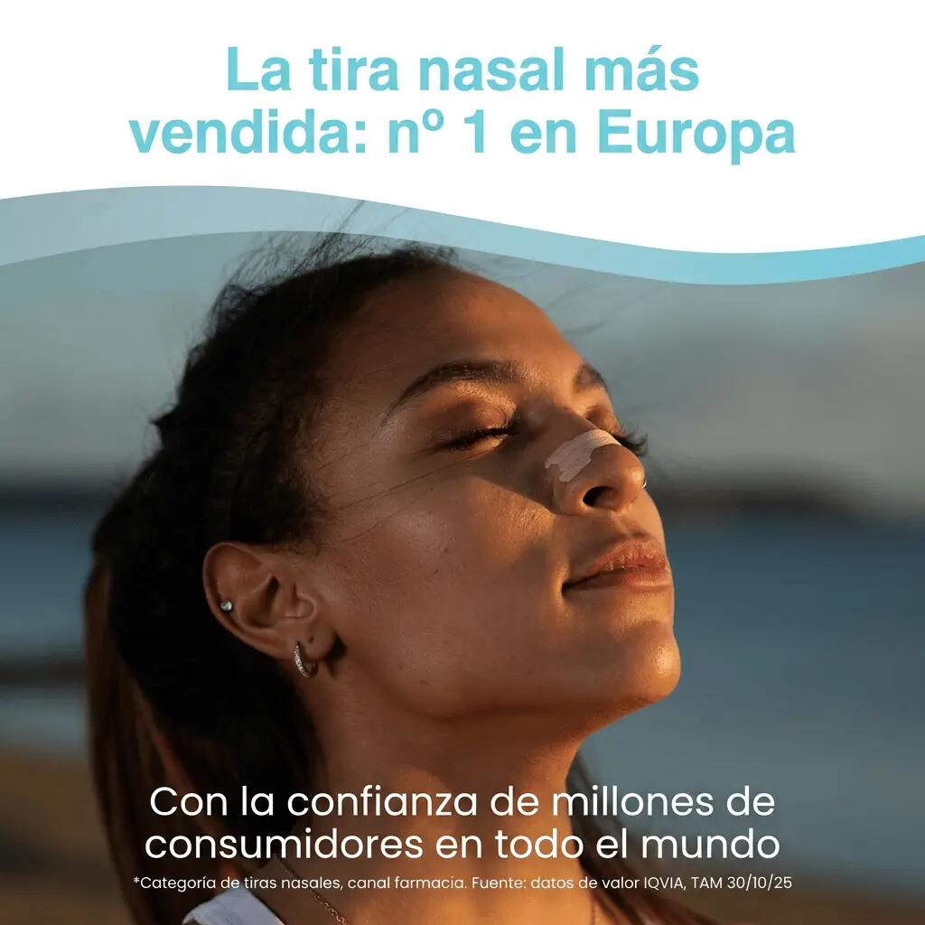 Tiras Nasales Grandes Transparentes  10 uds. Deporte, congestión. Breathe Right 3/7