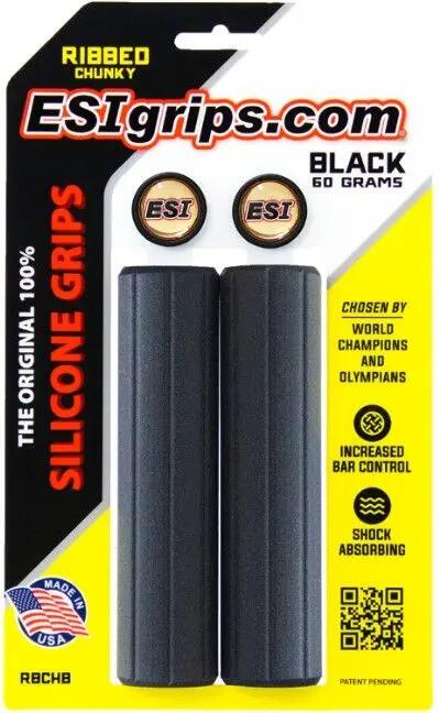 Par de Esi Ribbed Chunky 32mm Grips Black 2/3