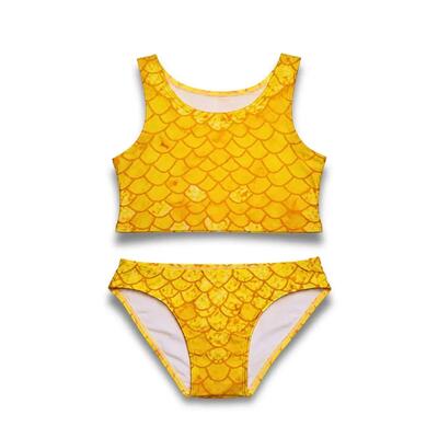 Bikiniset voor meisjes frida - zeemeermin zwemkleding - geel