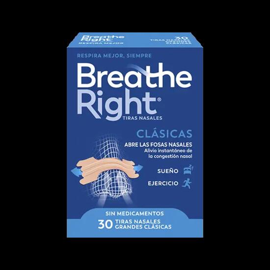 Tiras Nasales Grande 30 uds. Deporte, congestión, descanso. Breathe Right