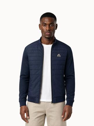 Veste bi-matière matelassée avec manches en jersey technique