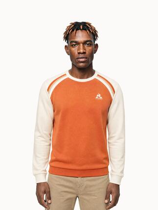 Sweat col rond en double face avec bandes rayées épaules Heritage