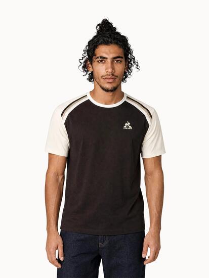 T-shirt en jersey de coton avec bandes rayées épaules Heritage
