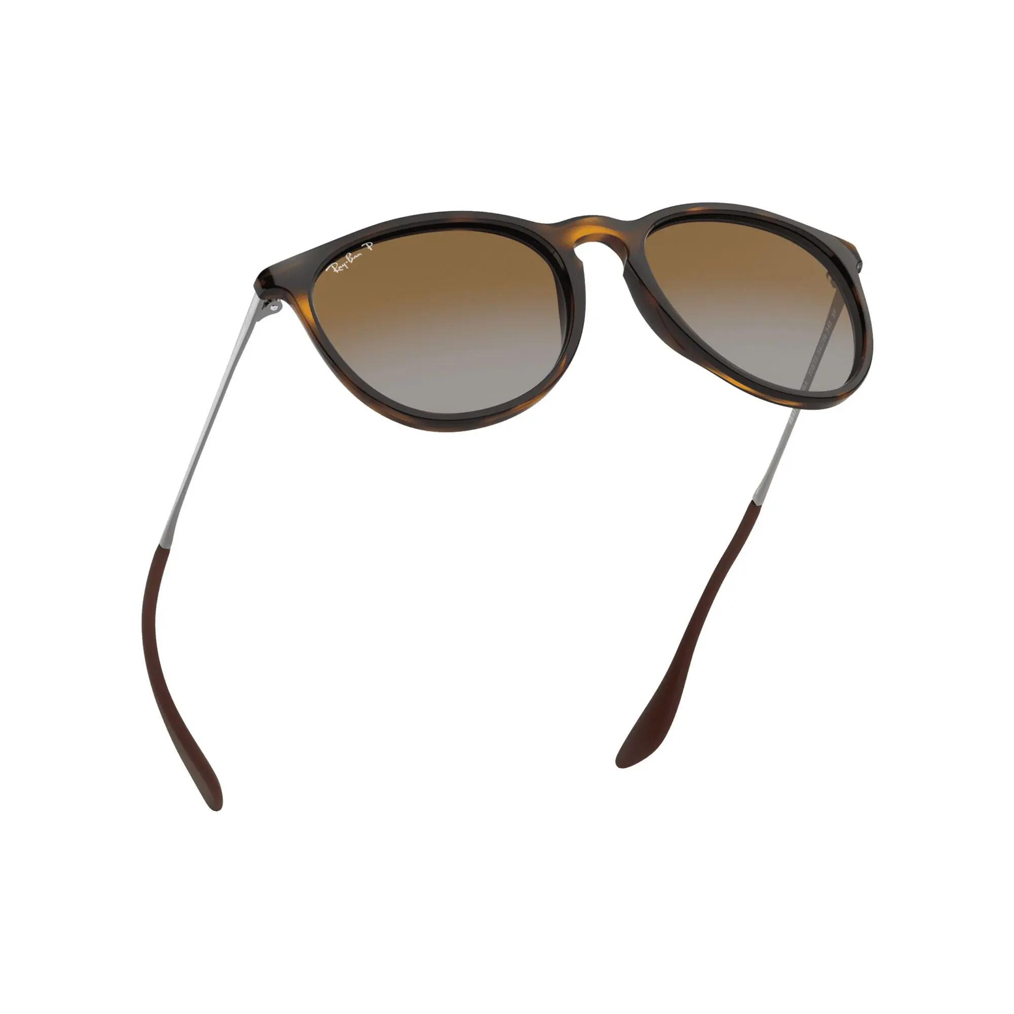 Ray-Ban Round Womens Tortoise & Gunmetal Brown Gradient Polarized Sunglasses 6/7