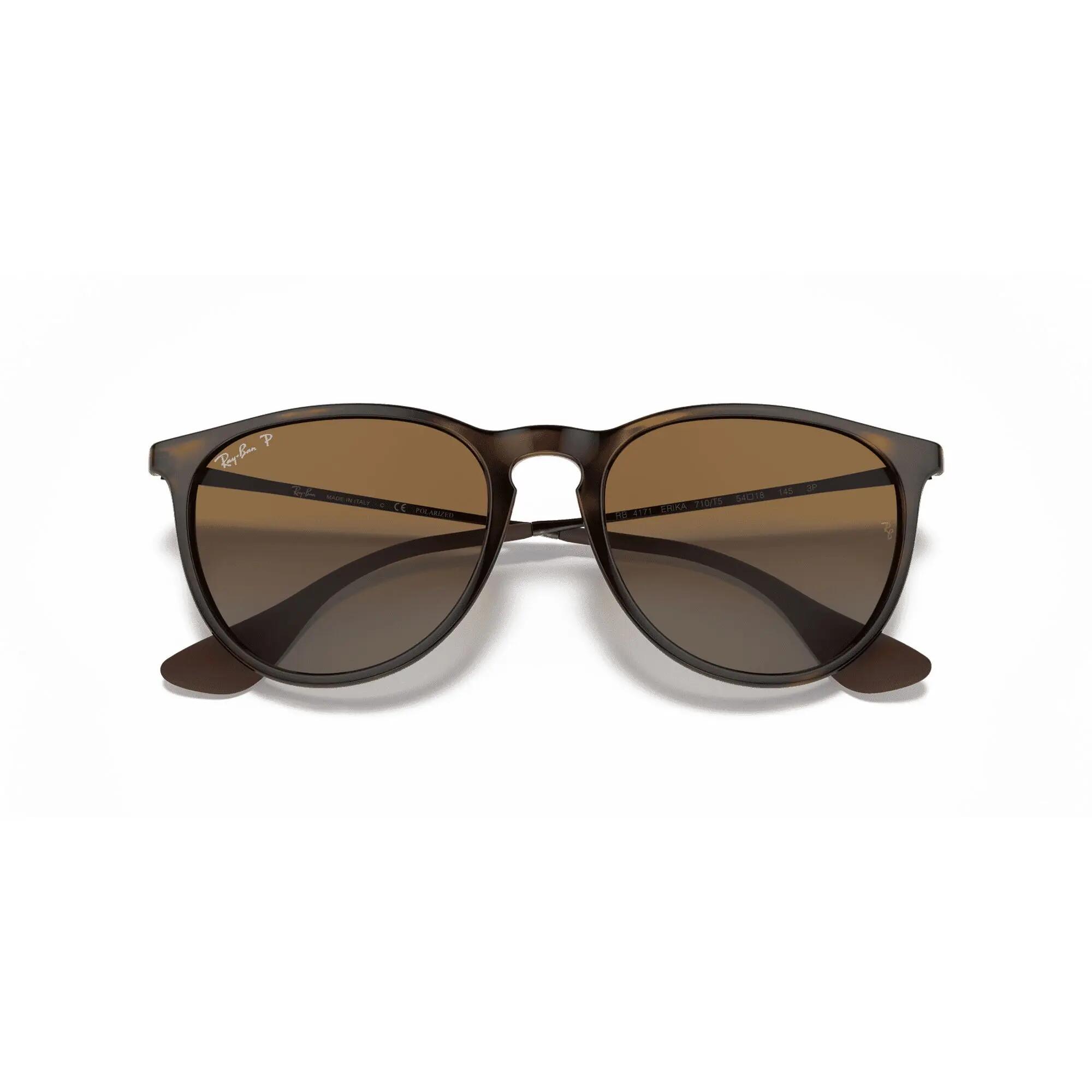 Ray-Ban Round Womens Tortoise & Gunmetal Brown Gradient Polarized Sunglasses 5/7