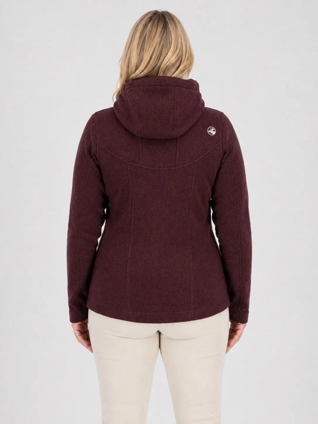 Damen - Strickfleecejacke - mit Kapuze, Melange-Optik - GLORY MAY 3/5