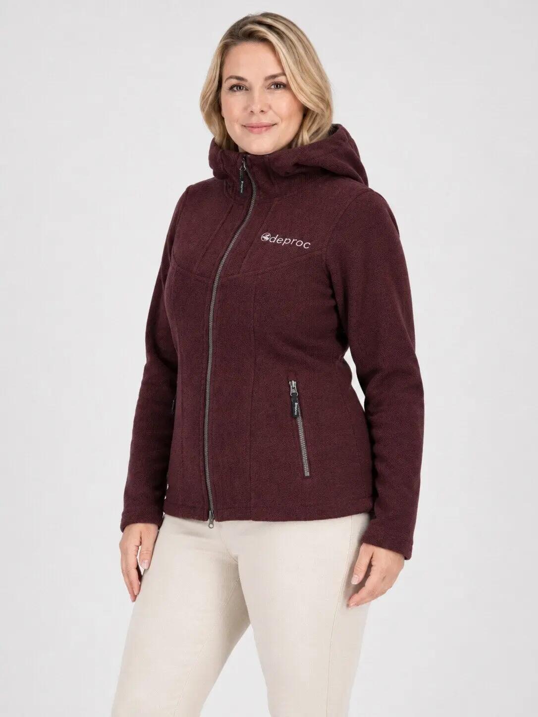 Damen - Strickfleecejacke - mit Kapuze, Melange-Optik - GLORY MAY 2/5