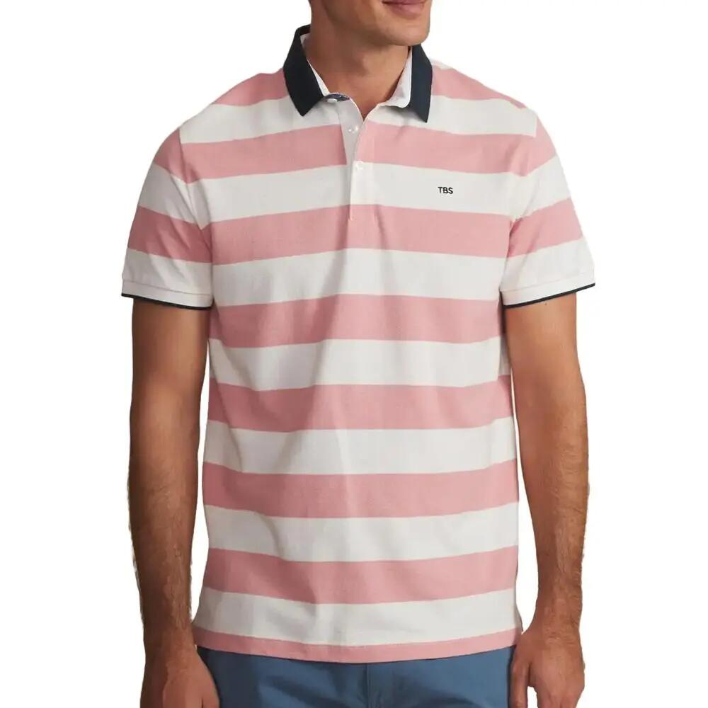 Polo Blanc/Rose  Homme TBS Regate 1/5
