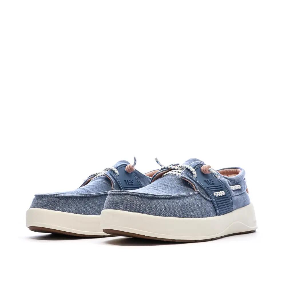 Scarpe da Barca Donna TBS in Tela di Cotone Blu Argilla 7/7
