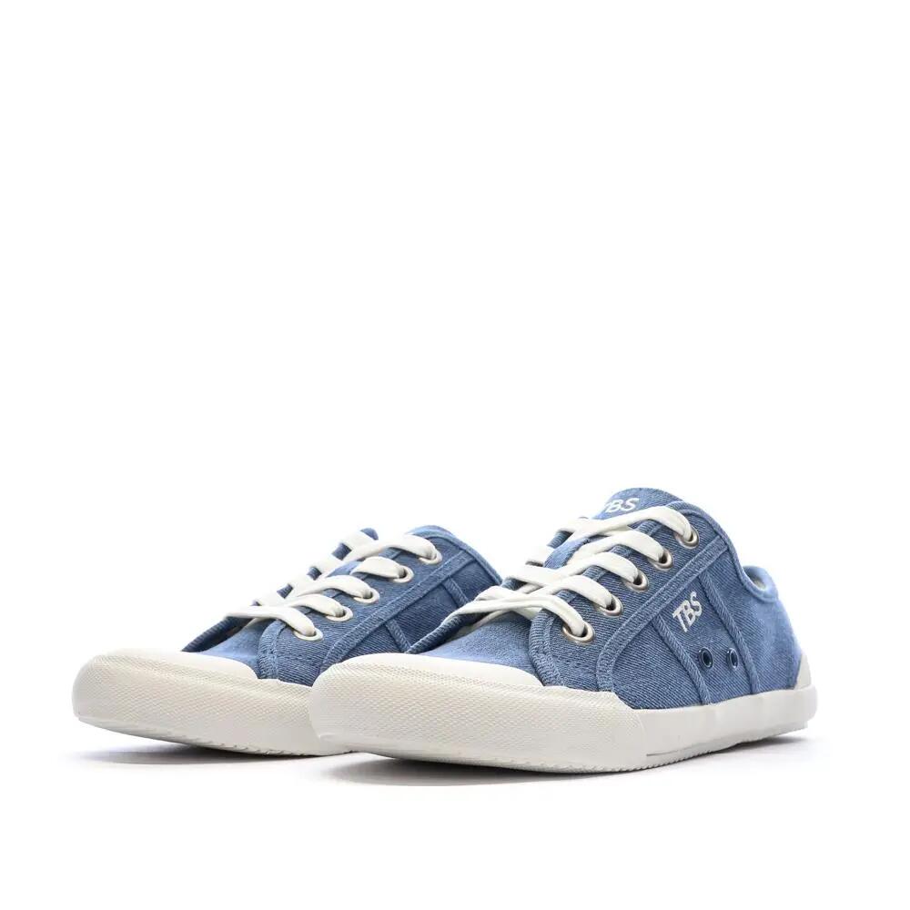 Chaussures - Femme - Tennis toile lacets 20 mm - OPIACE - Bleu 7/7