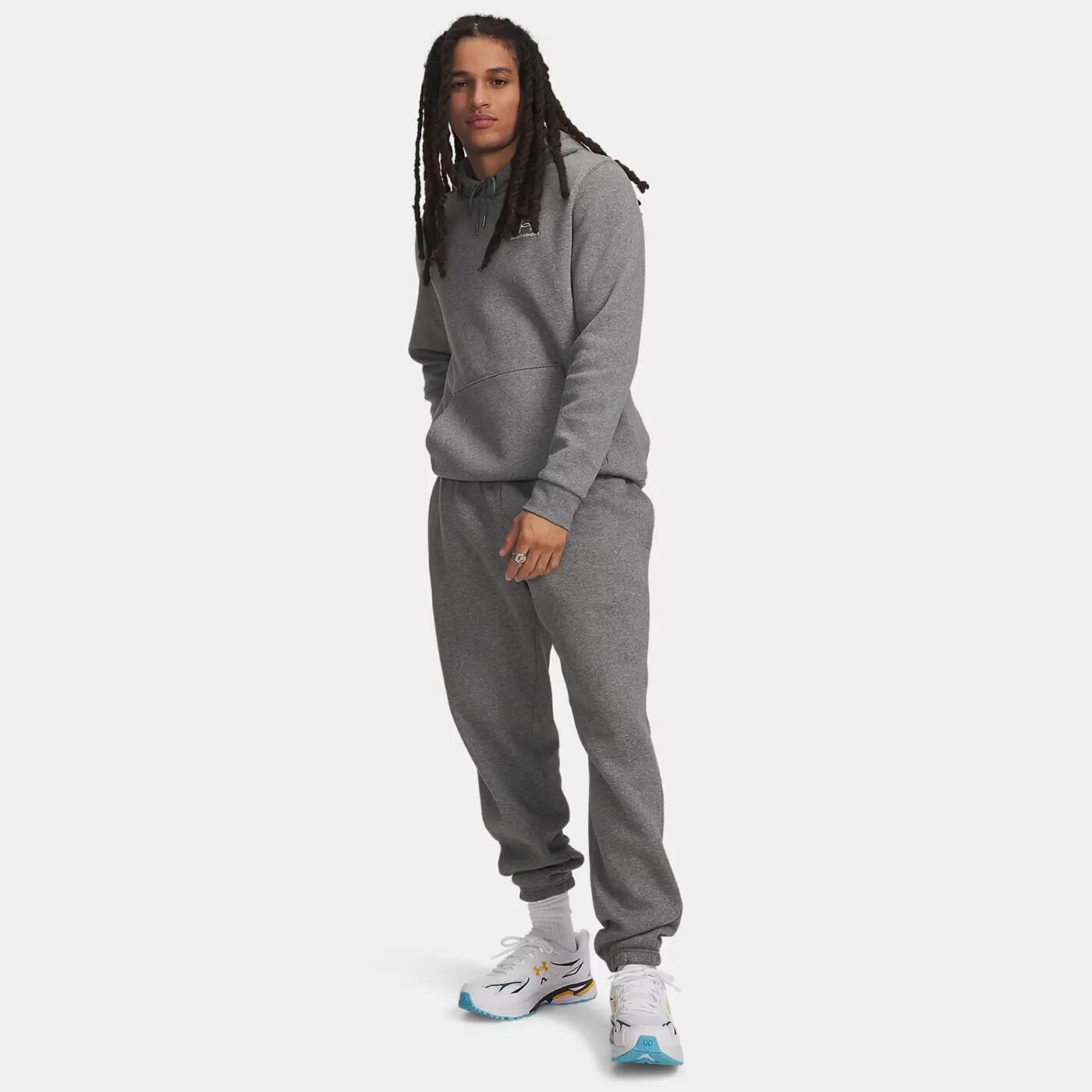 Pantalon de Jogging UA Icon Fleece Gris Joggers pour homme 5/7