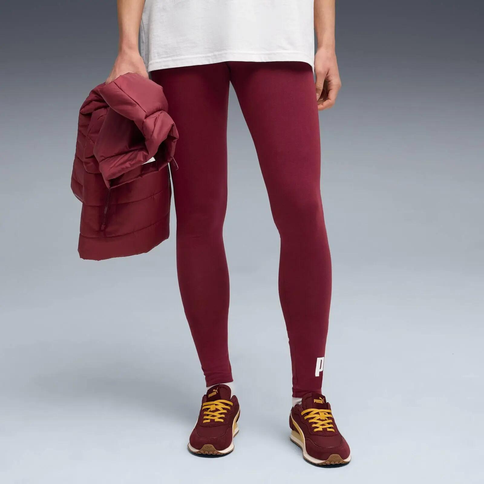 damskie Tights Puma Ess No. 1 Logo Leggings s Ruby Shimmer 4/5