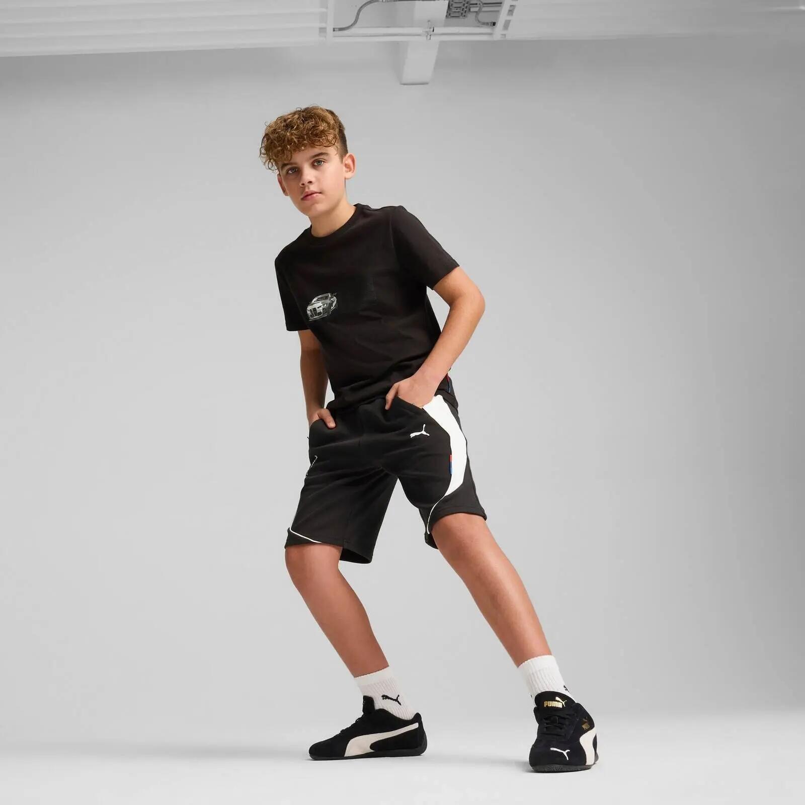 Bermudas Puma Bmw Mms Kids Sweat Shorts Black, Negro, Niños 2/6
