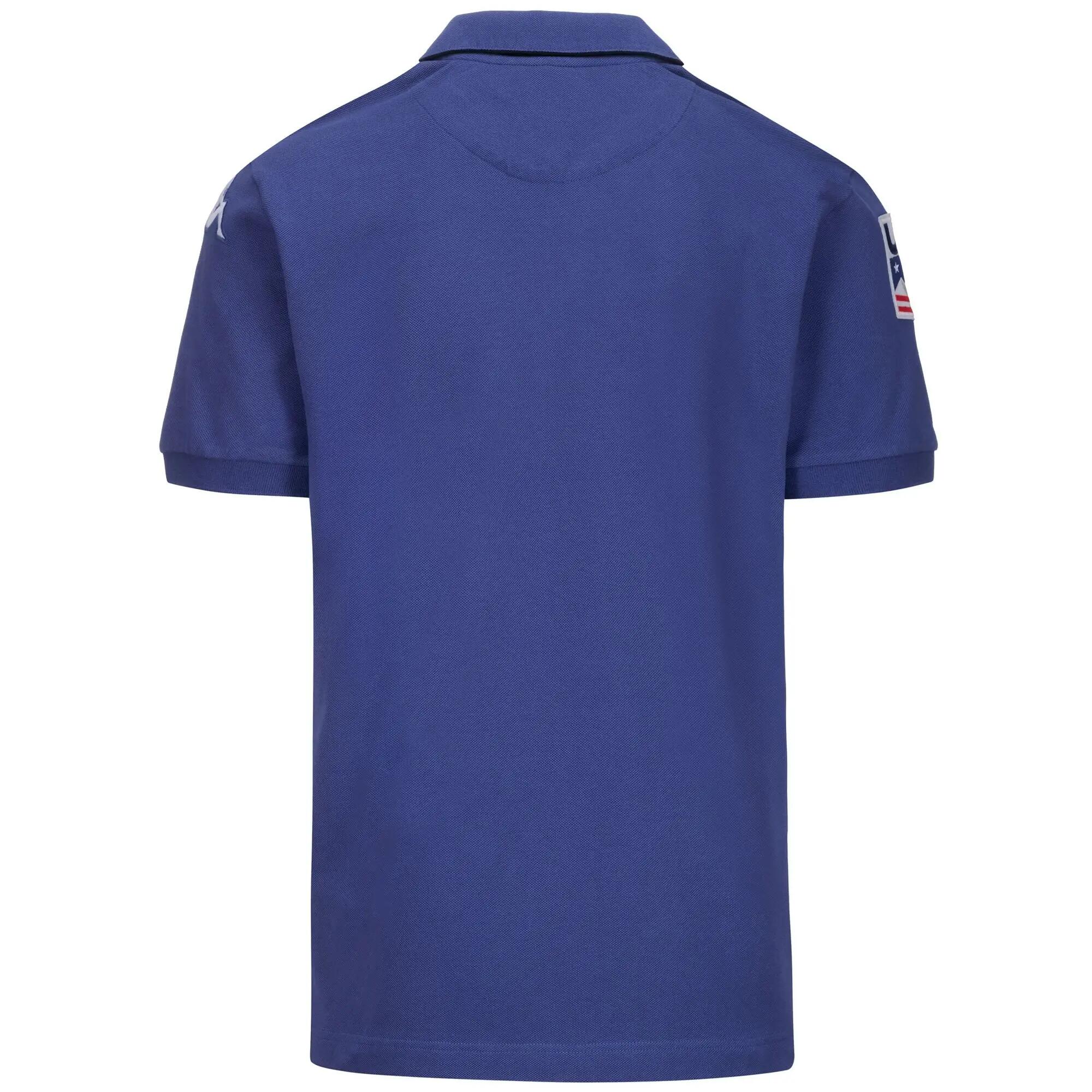 Polo da uomo donna in cotone blu da sci 3/7