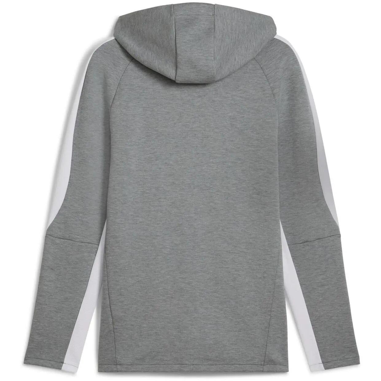 Capot Puma Teamevostripe Hooded Jacket Medium, Gris, Hommes 2/3