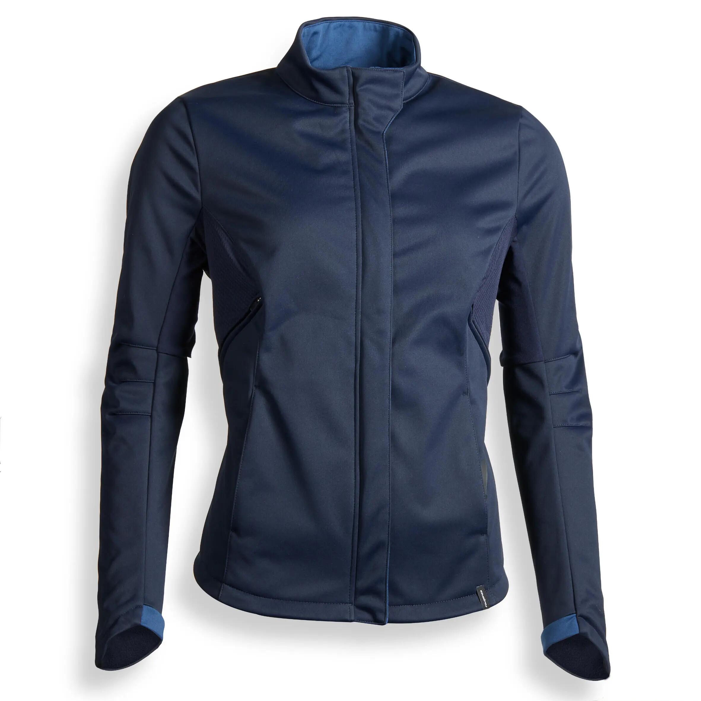 Tussen Particulieren - 500 softshell paardrijjas voor dames, marineblauw 7/7