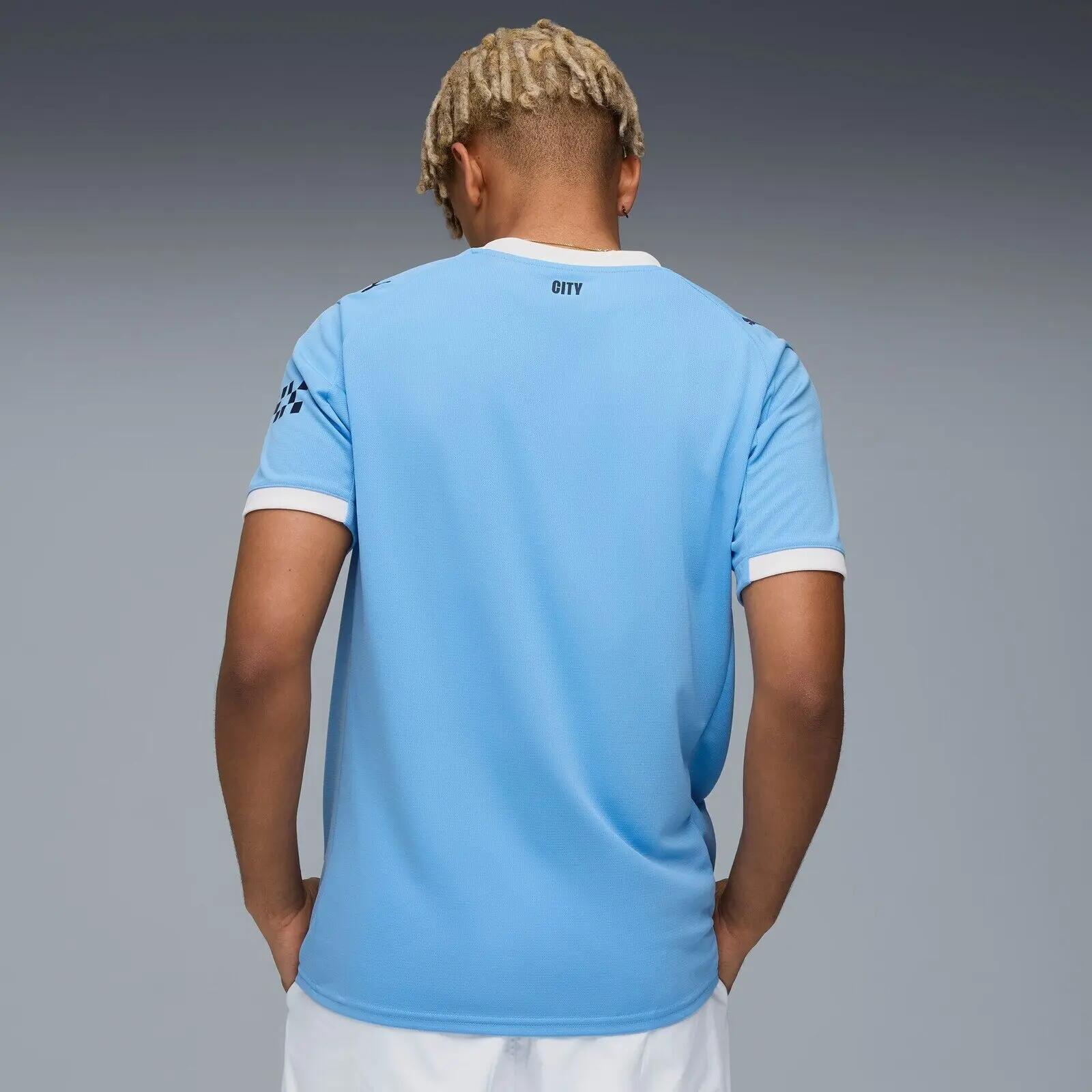 Maglietta Puma Mcfc Home Jersey Replica Team, Blu, Uomini 2/7