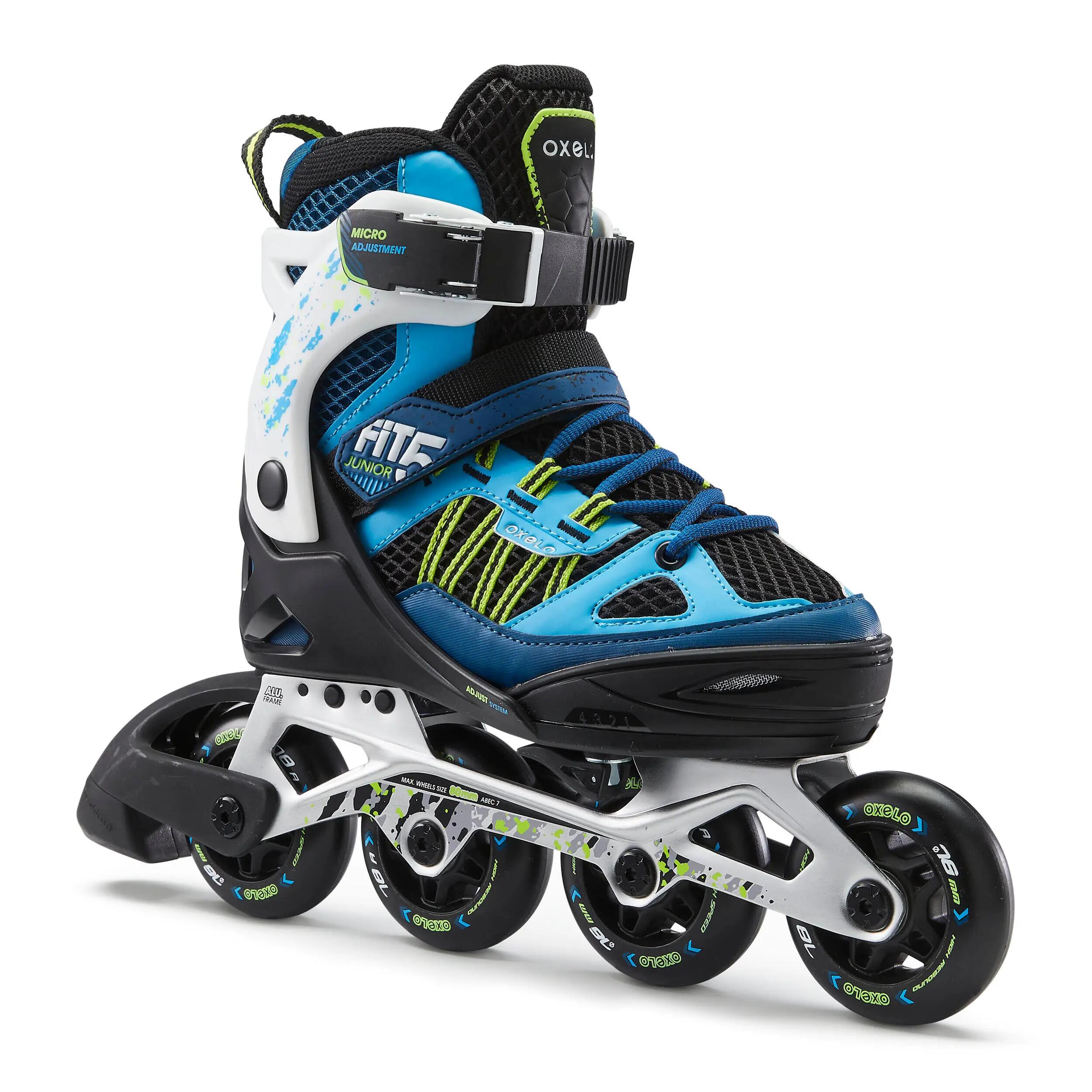 Entre Particuliers - Patins de fitness pour enfants Fit 5 bleu/blanc 6/6