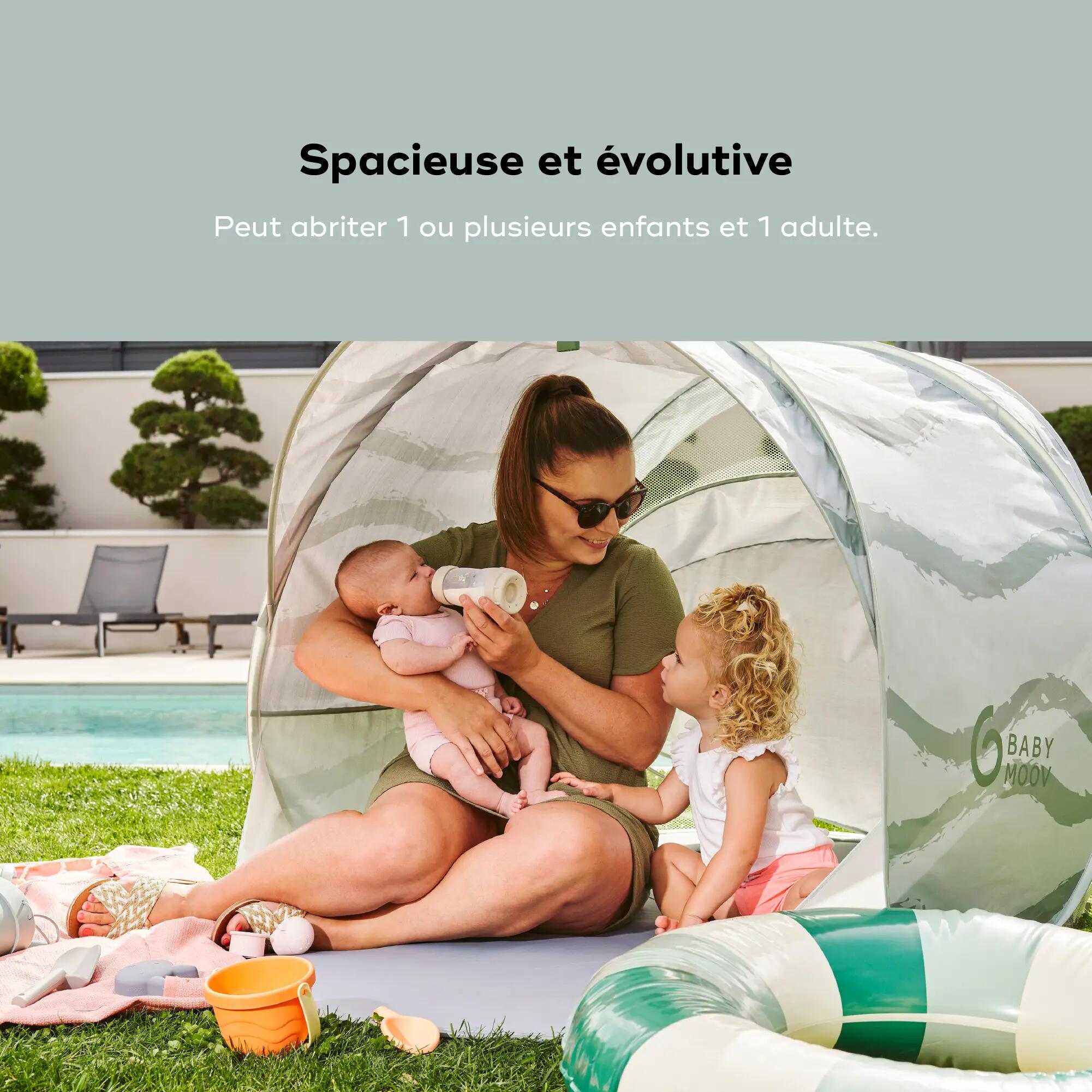 Strandzelt Baby UV 50+ Belüftet Moov & Protect Grün 7/7