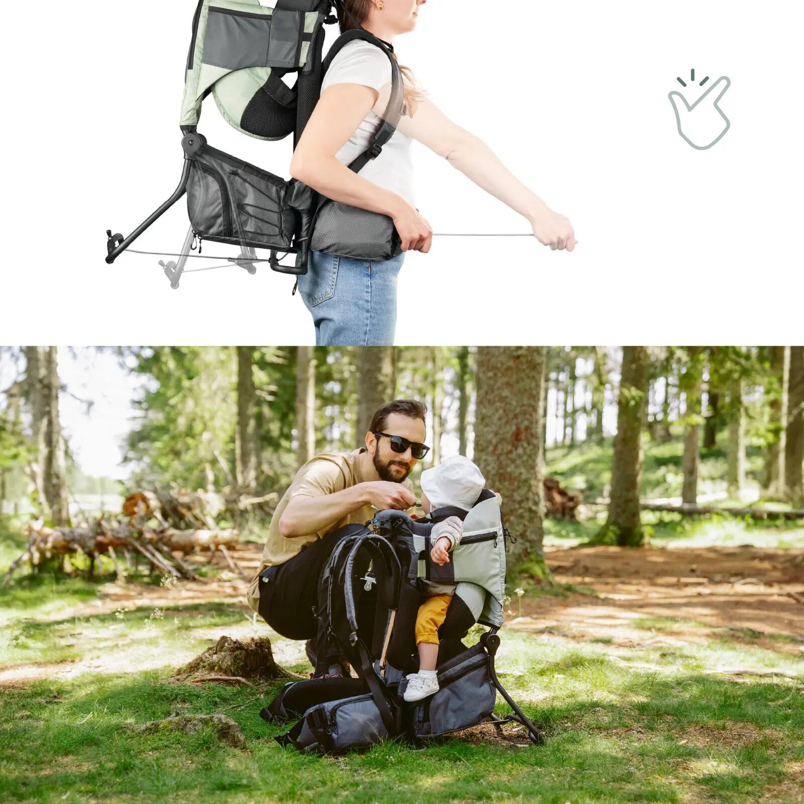 Kindertrage Wandern Sonnendach Moov & Hike Salbei 5/7