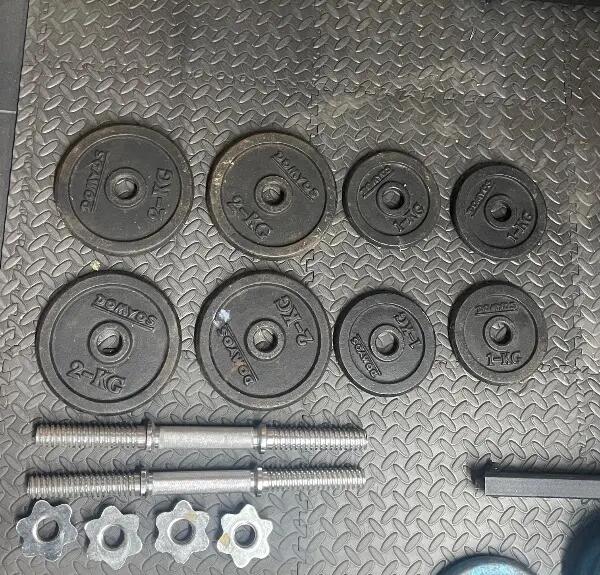 Entre Particuliers - Kit haltères musculation 12 kg 1/4