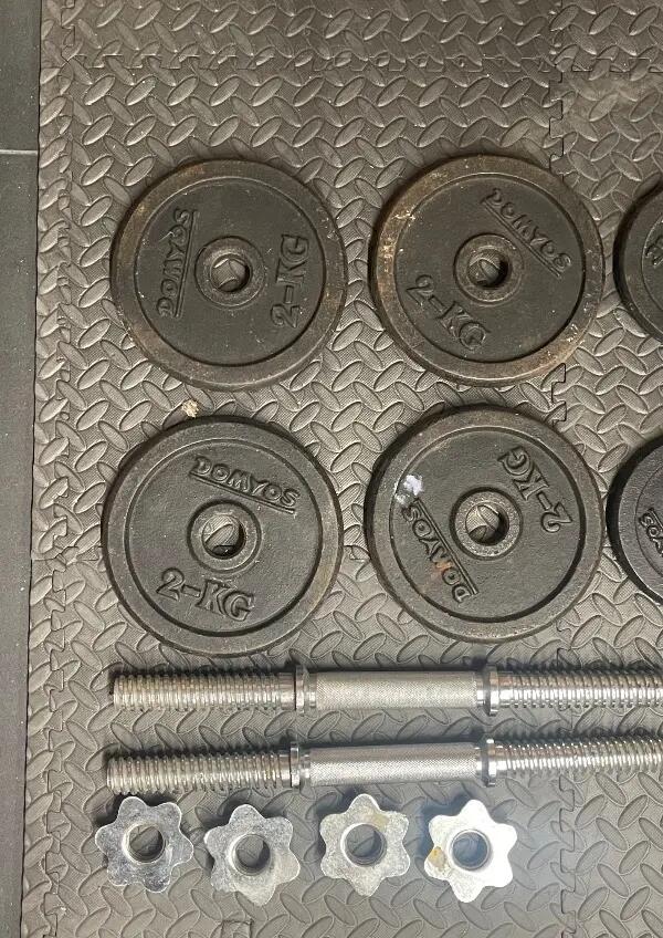 Entre Particuliers - Kit haltères musculation 12 kg 3/4