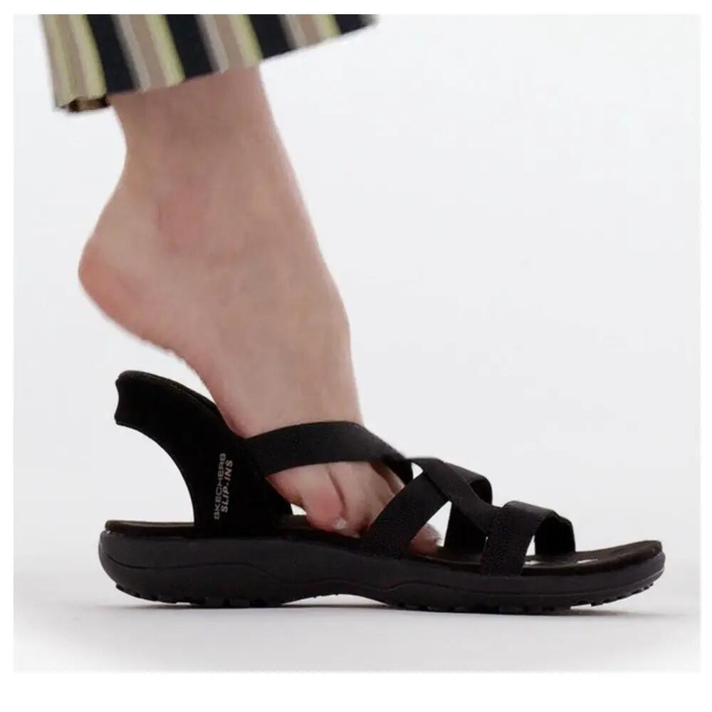 Sandalias mujer Skechers Slip-Ins Reggae Slim con tiras elásticas, calce fácil 6/7