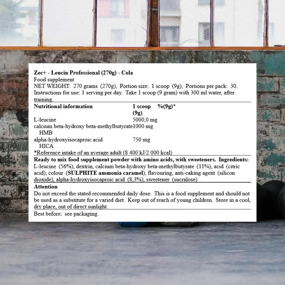 Zec+ Leucin Professional (270g) Cola - Acides aminés - Mélange d'acides aminés 3/3