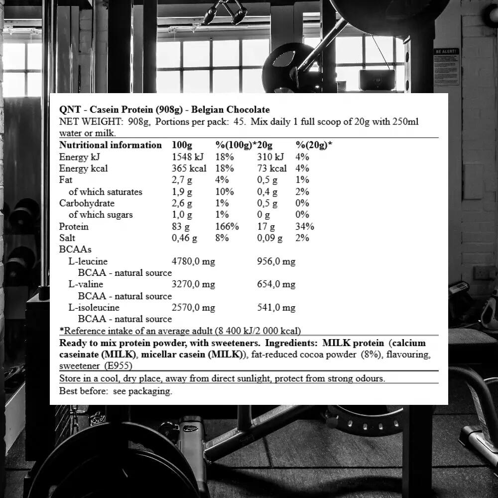 QNT CASEIN PROTEIN - Belgische Chocolade - 908 g 3/5