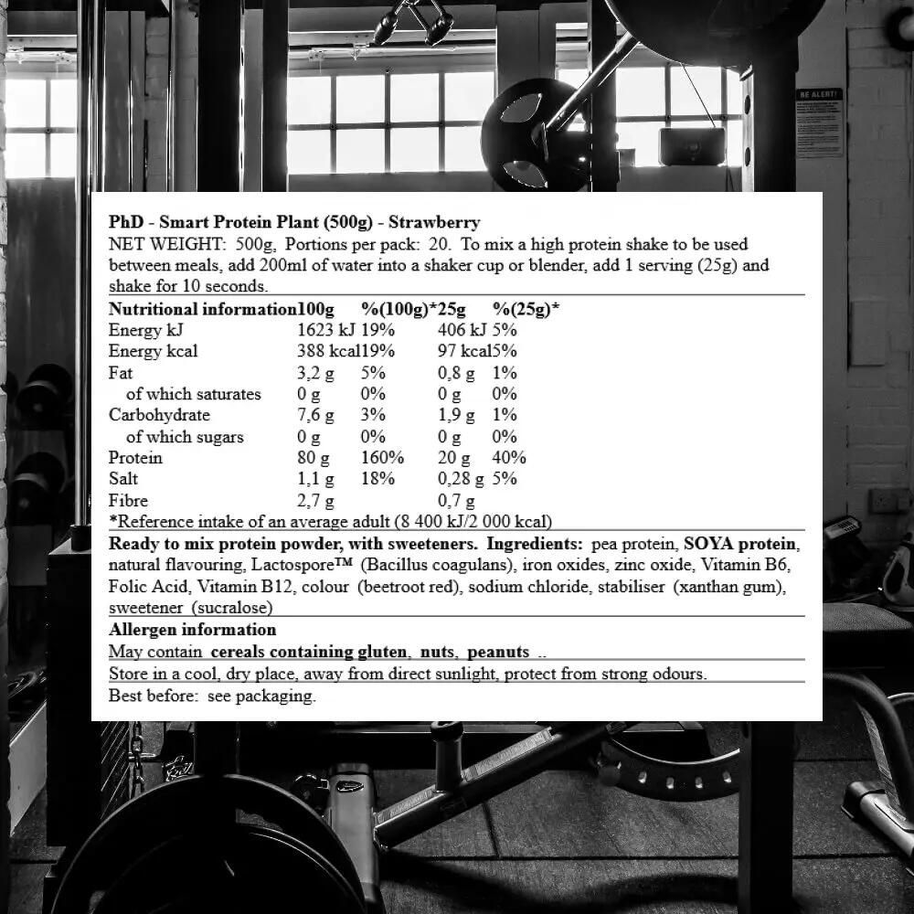 Smart Plant Protein 500g PHD Nutrition 3/3