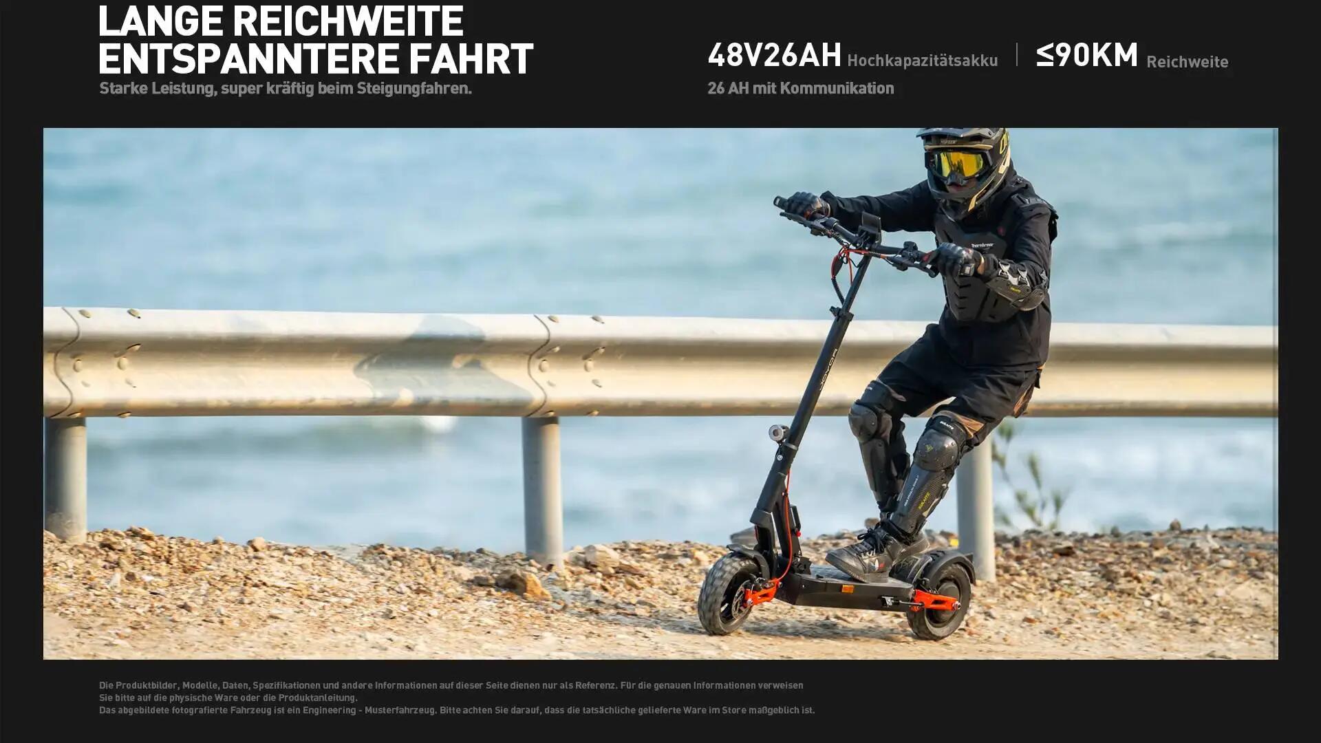 Patinete eléctrico plegable adulto JOYOR T6E Pro ABE 48V26Ah 10" Off-Road 6/13