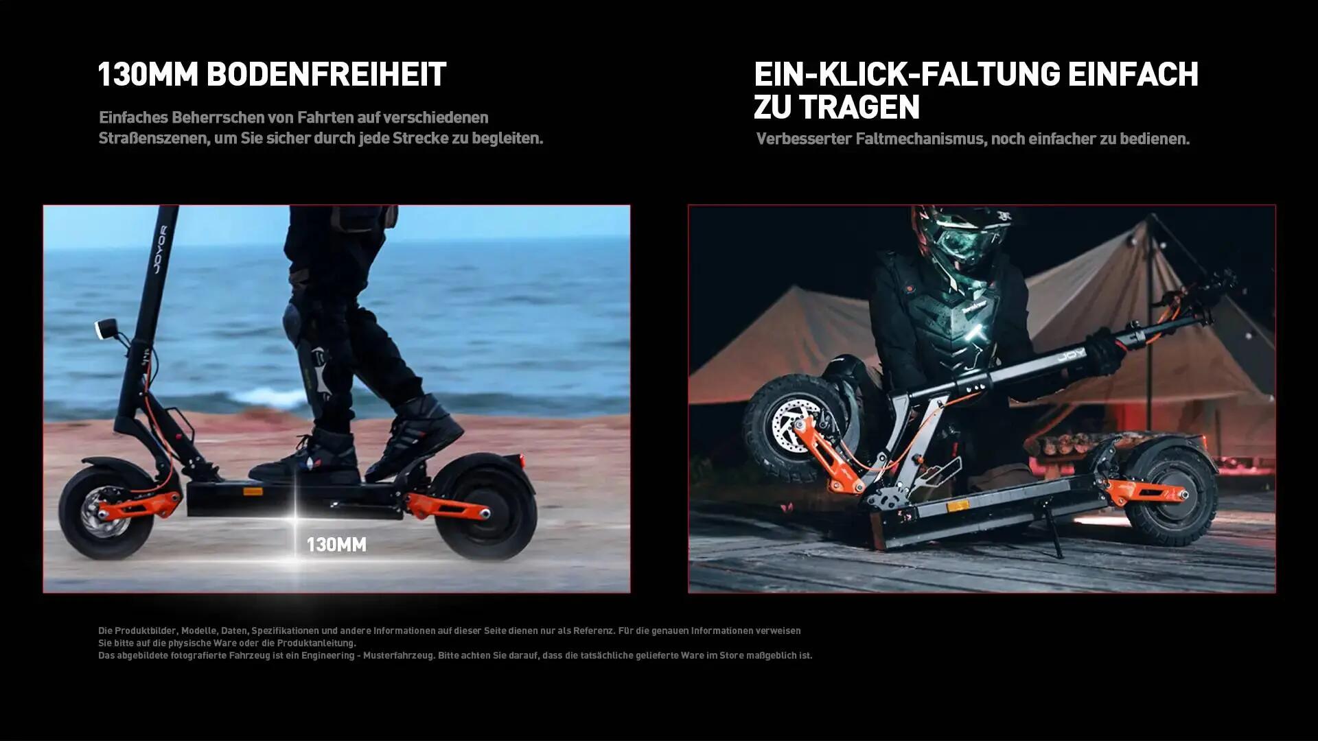 Patinete eléctrico plegable adulto JOYOR T6E Pro ABE 48V26Ah 10" Off-Road 11/13