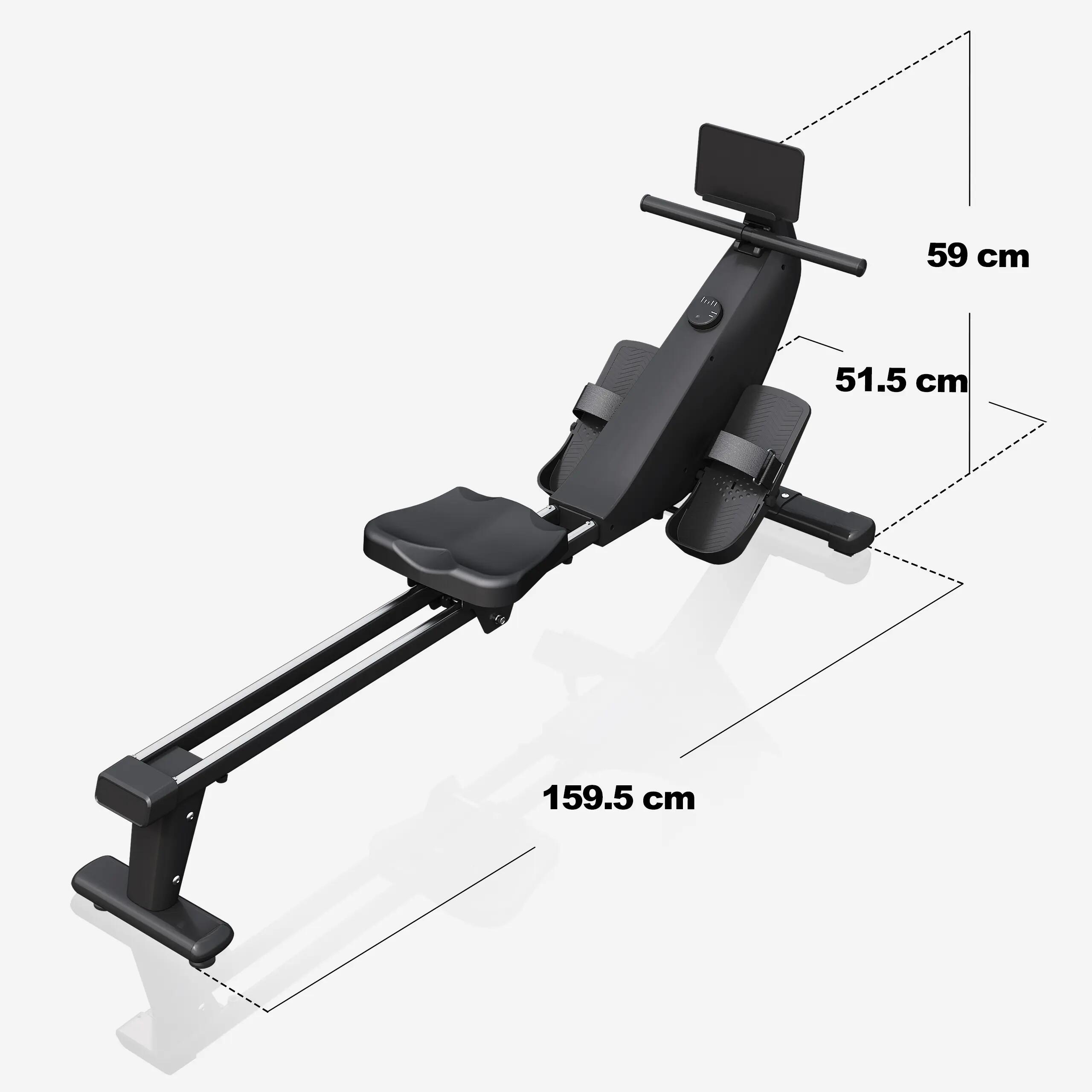 Rameur 32 niveaux magnétiques sans câble, pliable – cardio-training 2/8