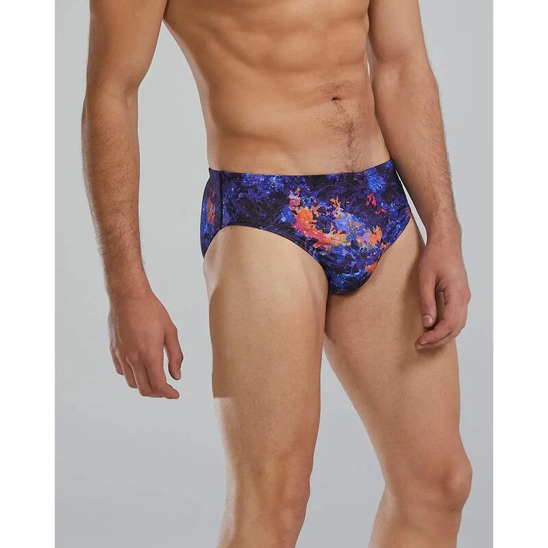 Slip înot bărbați TYR Durafast Elite Brief - mov/portocaliu | rezistent clor 30…