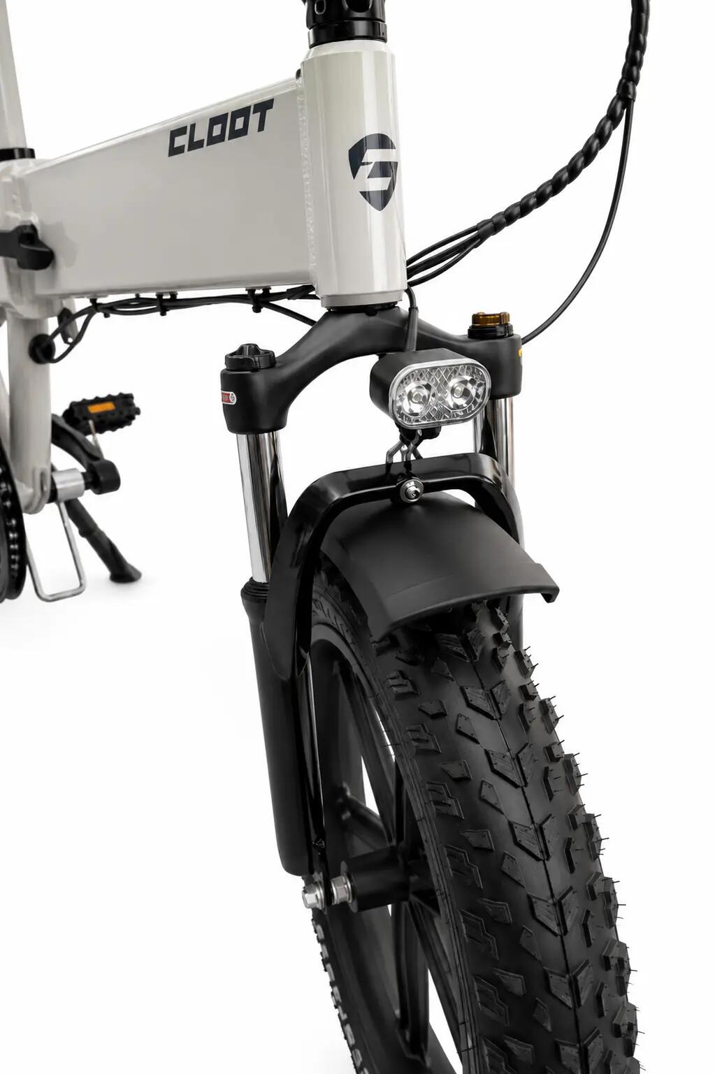 Bici elettrica pieghevole Fat  lunghe percorrenze CLOOT METRO 4.0 Grigia 3/13