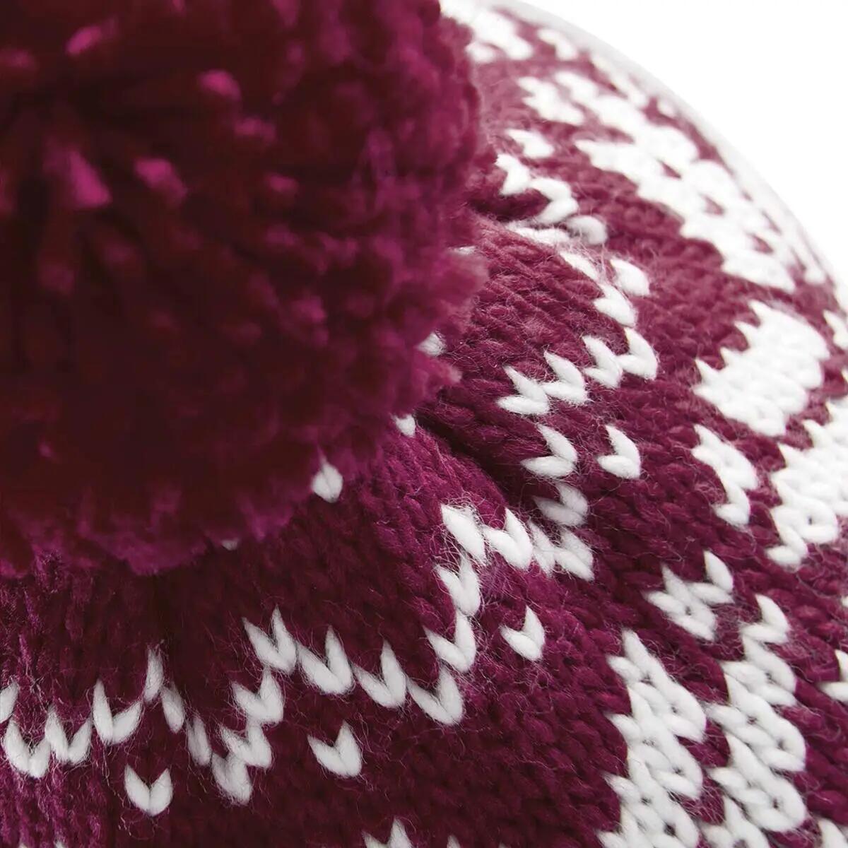 Bonnet Snowstar® jacquard - Burgundy / White - One Size 3/3