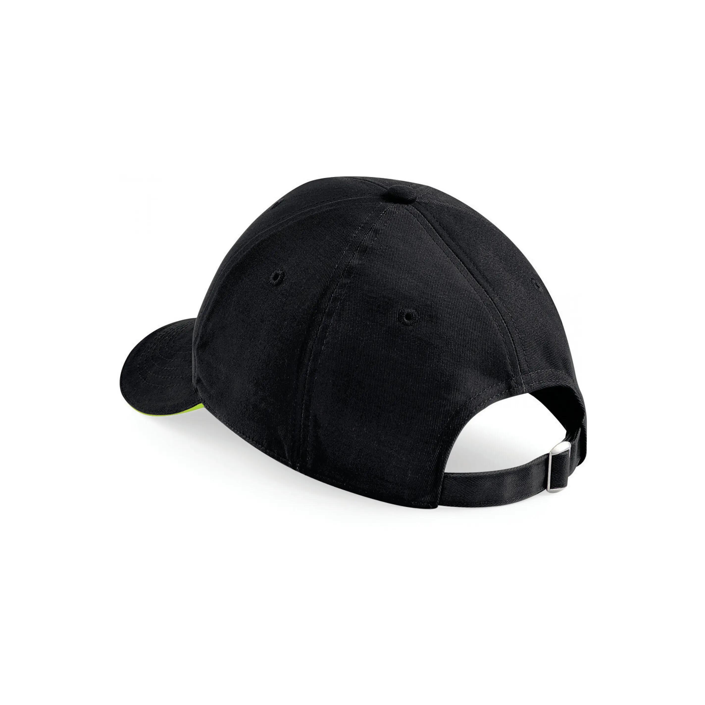 Casquette Athleisure - 6 panneaux - Black / Lime Green - One Size 2/2
