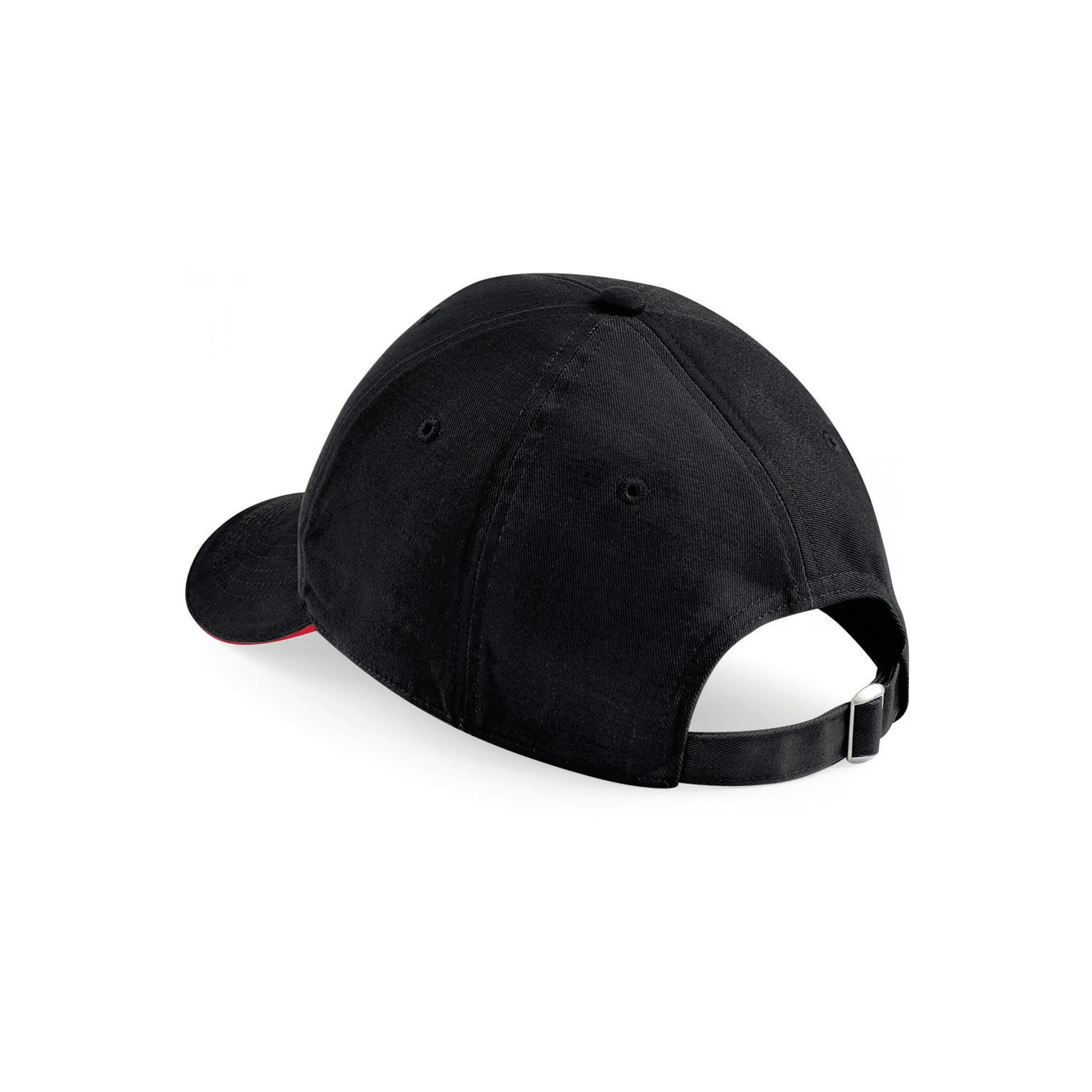 Casquette Athleisure - 6 panneaux  - Black / Classic Red - One Size 2/2