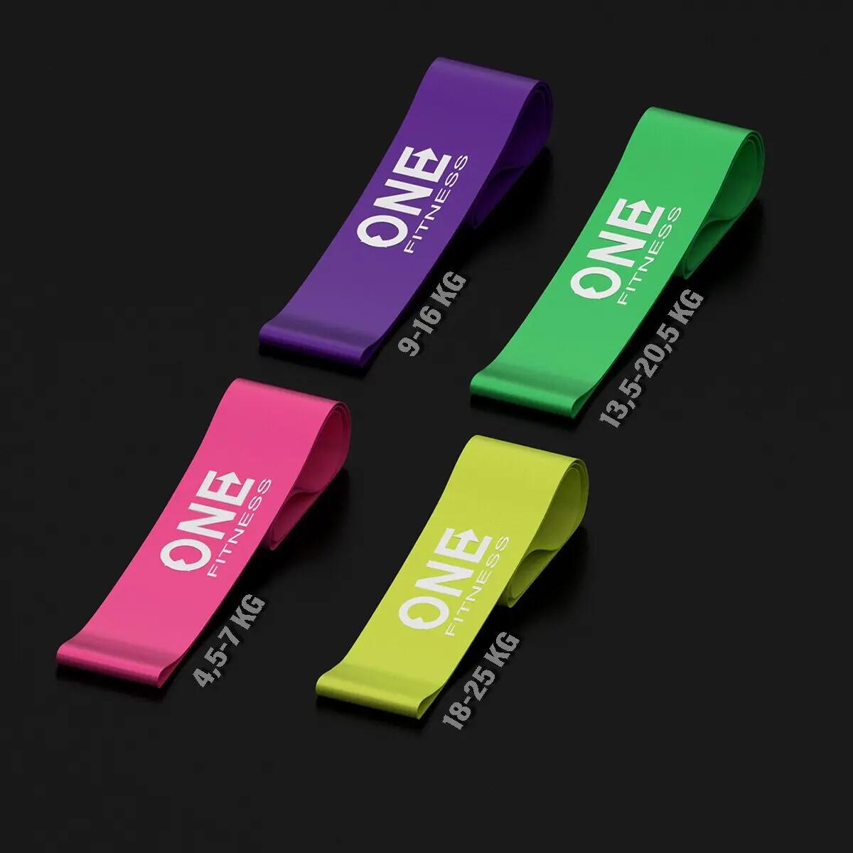 Conjunto de 4 faixas elásticas para exercícios PBF ONE FITNESS 9/9