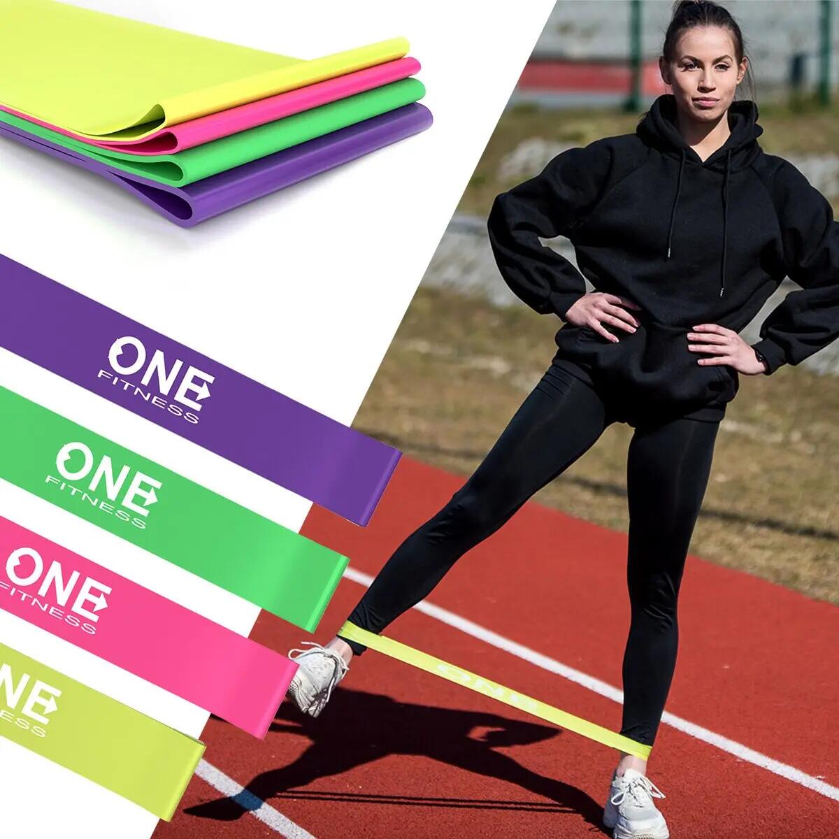Conjunto de 4 faixas elásticas para exercícios PBF ONE FITNESS 8/9