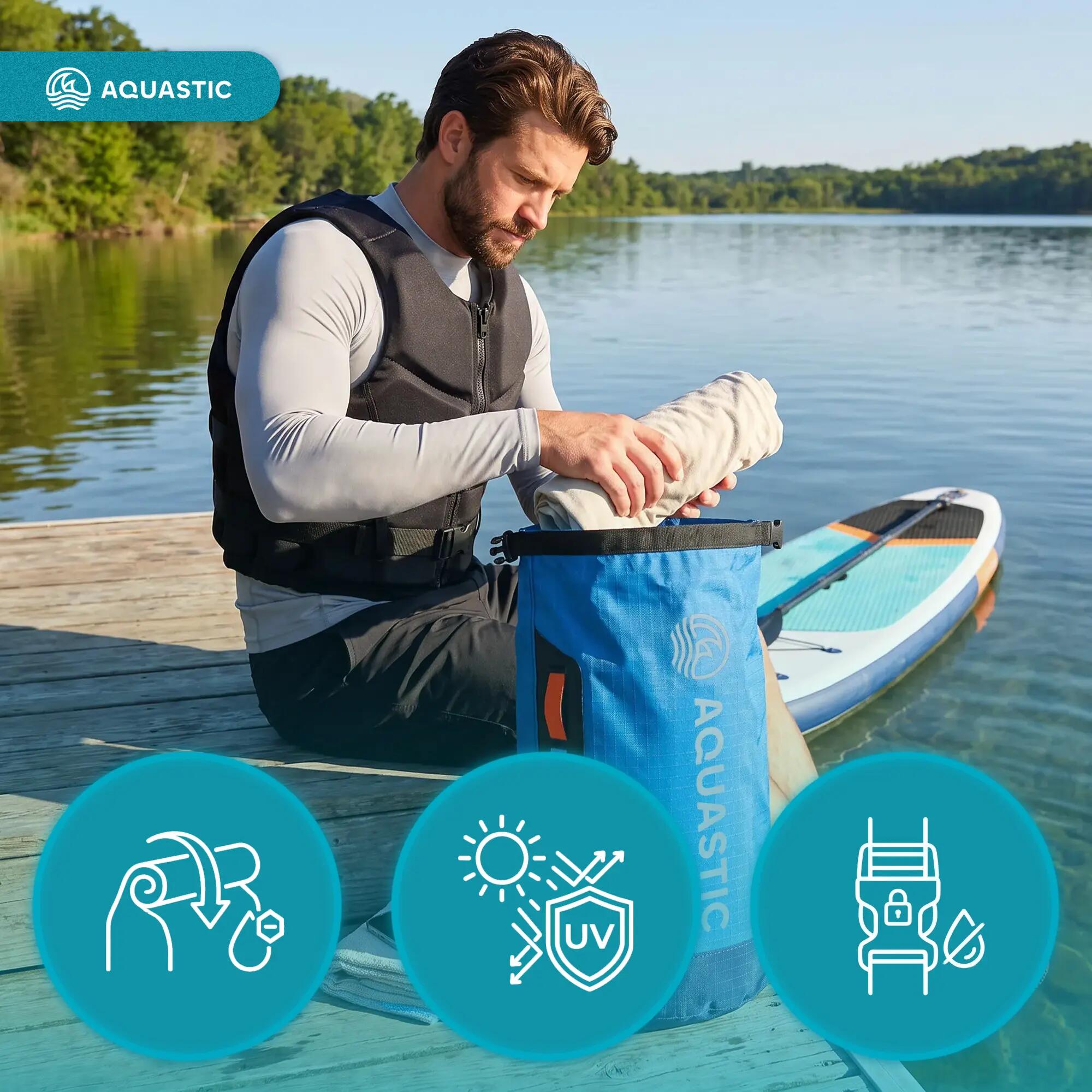 Sac étanche AQUASTIC Dry Bag 13 l Nylon/TPU 5/7