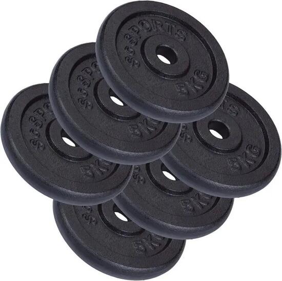 Disque musculation fonte - Set 6x5kg