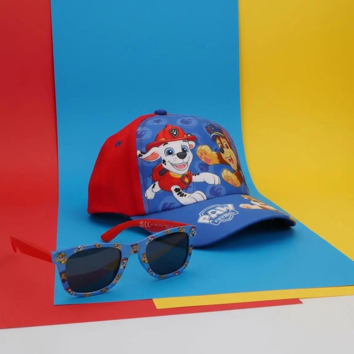 Set Bambini PAW Patrol Cappellino con Gafas de Sol Estampadas Azul e Roja 6/6
