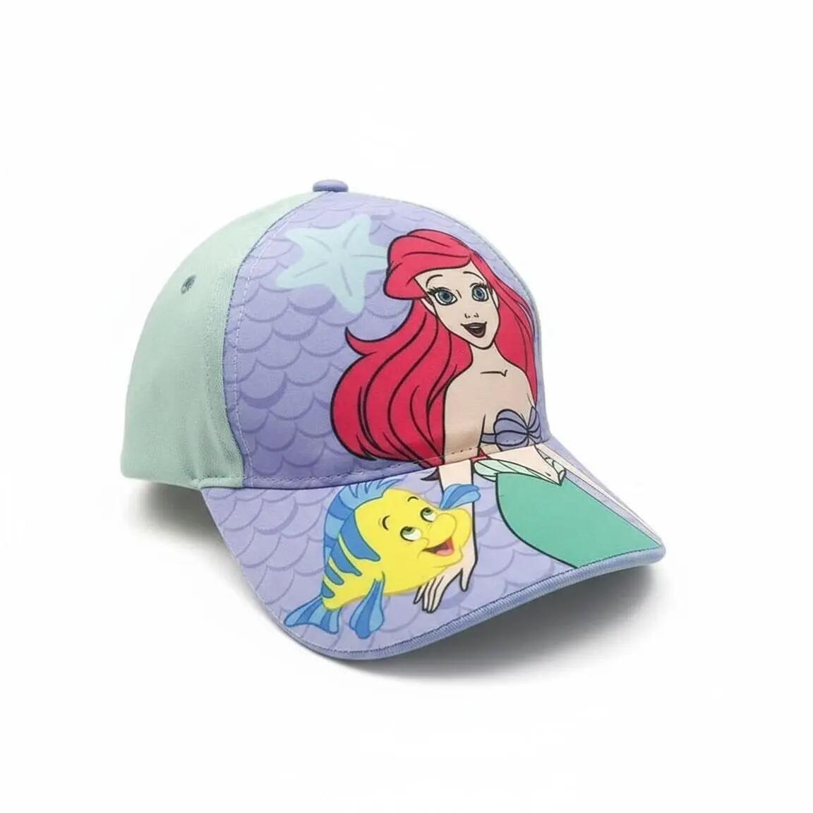 Boné Infantil Princess Ariel com Viseira Ajustable Color Lila e Verde Agua 7/7