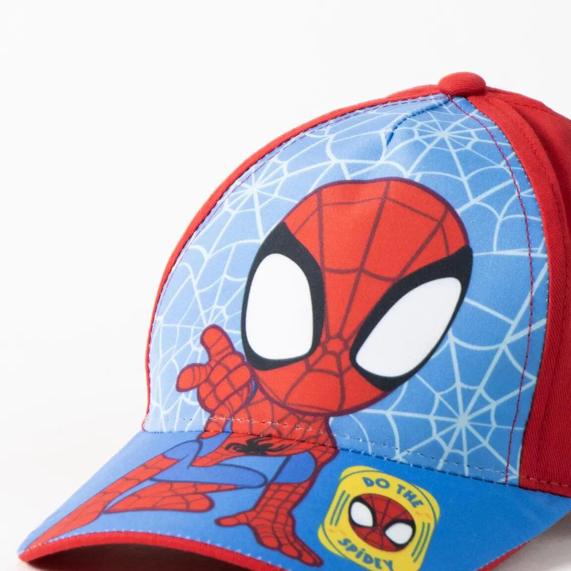 Kappe Escolar Kinder Spidey mit Visier Ajustable Roja und Azul Estampada 6/7