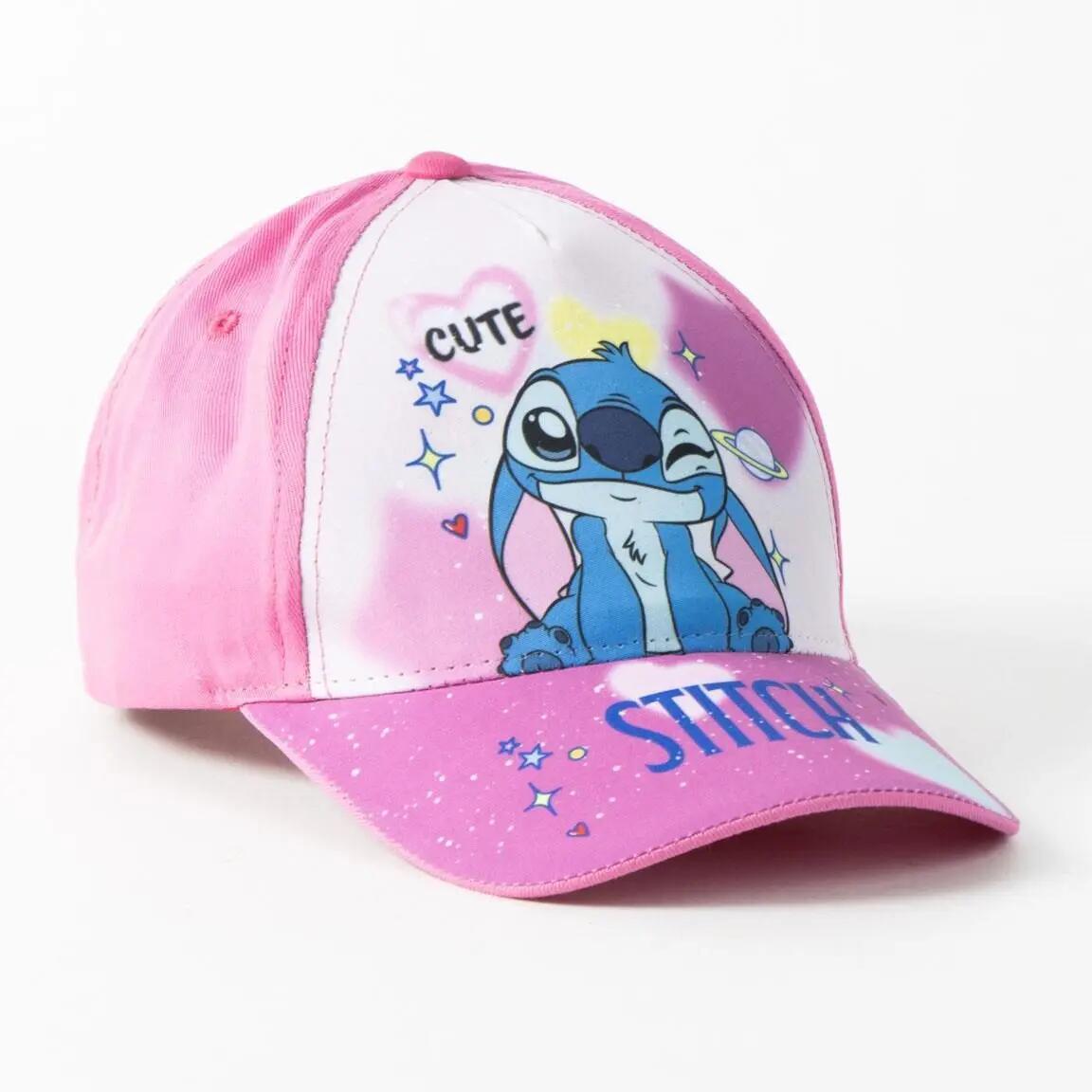 Casquette Enfant Stitch Rosa et Azul avec Visière Curva et Cierre Ajustable 4/7