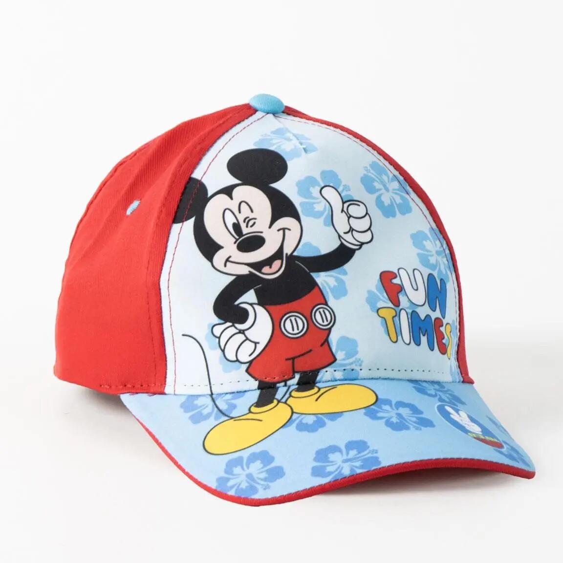 Boné Infantil Mickey Azul e Roja com Viseira Curva e Ajuste Trasero 4/7