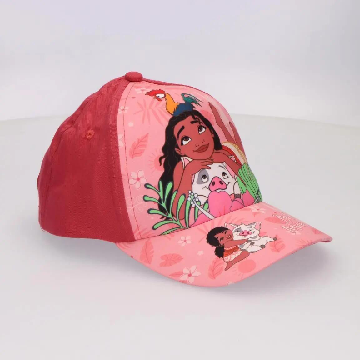 Kinderset Moana pet en zonnebril print roze en rood 2/6