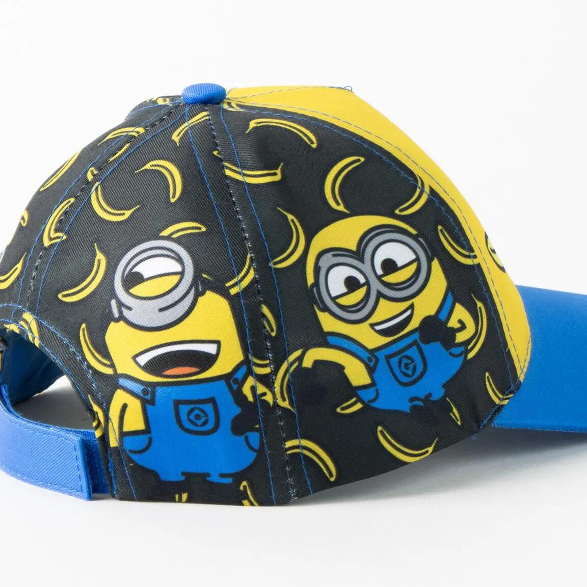 Boné Infantil de Viseira Curva Minions com Ajuste Trasero Amarilla e Azul 4/6