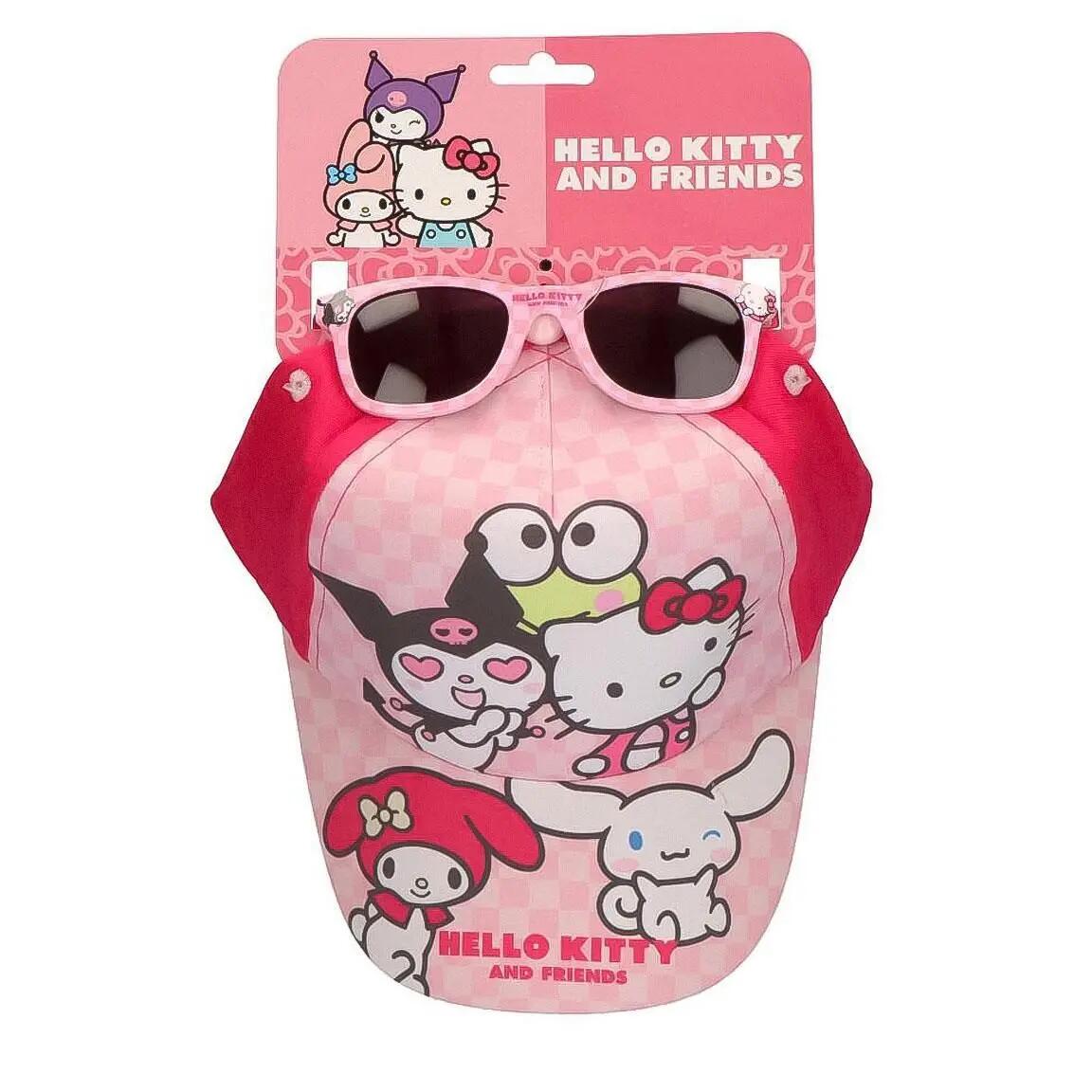 Set Infantil Hello Kitty Boné e Gafas de Sol Estampadas Rosa e Fucsia 2/7